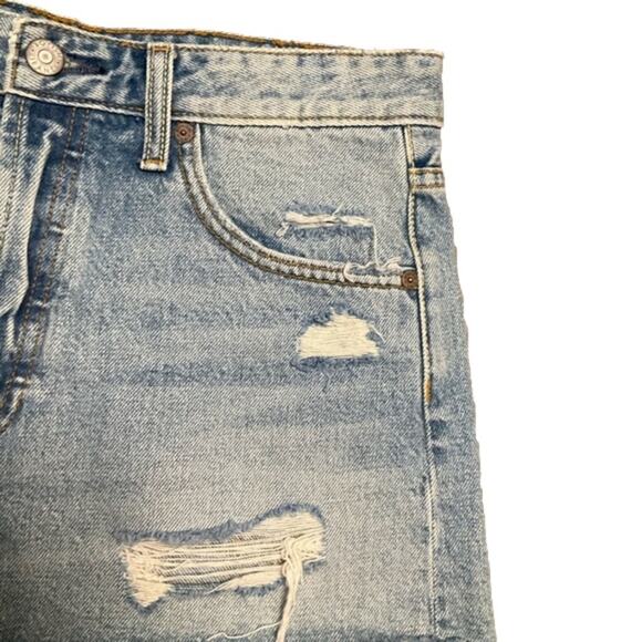 Anthropology Boyish Denim Button Fly Light Blue Jean Shorts Size 27 NWT - Picture 7 of 8
